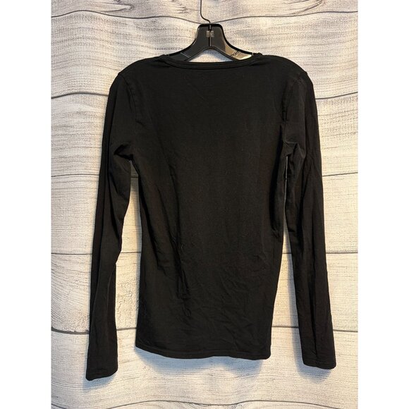 Banana Republic Black Long Sleeve Crew Neck Top Size S - Picture 3 of 3